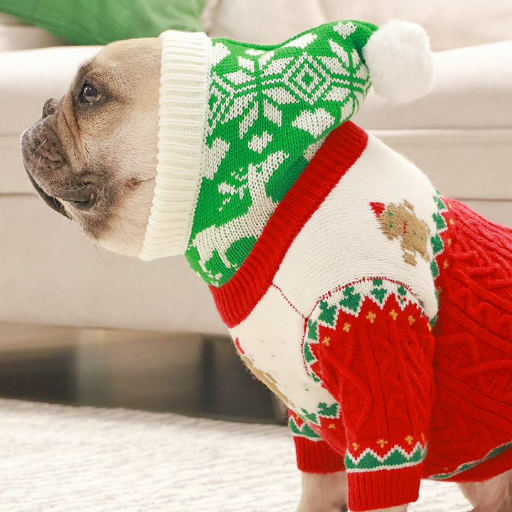 Christmas Sweater + Deer Beanie Combo