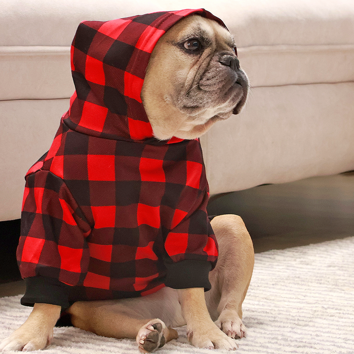 Plaid Snuggle Hoodie + Scarf Combo