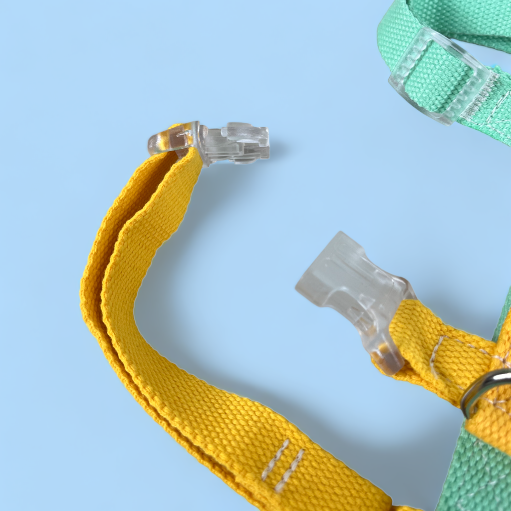 Double Strap Easy Peasy Harness -Mint & Yellow