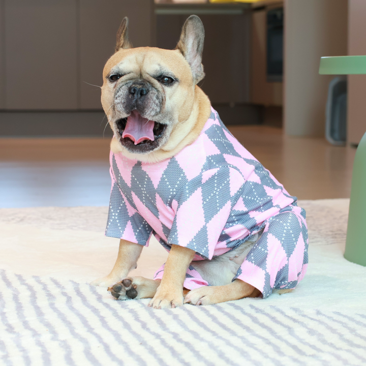 Royal Argyle Soft Pajamas - Pink