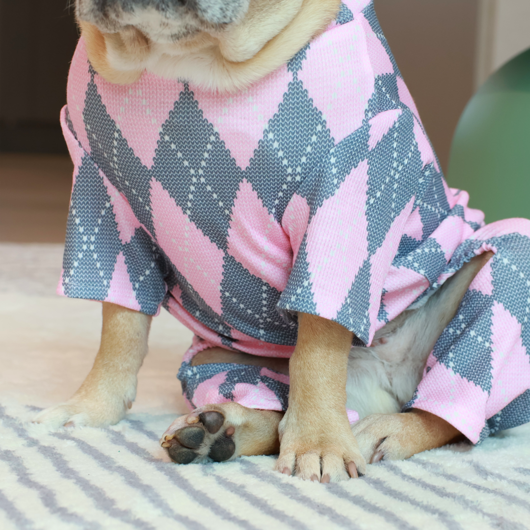 Royal Argyle Soft Pajamas - Pink