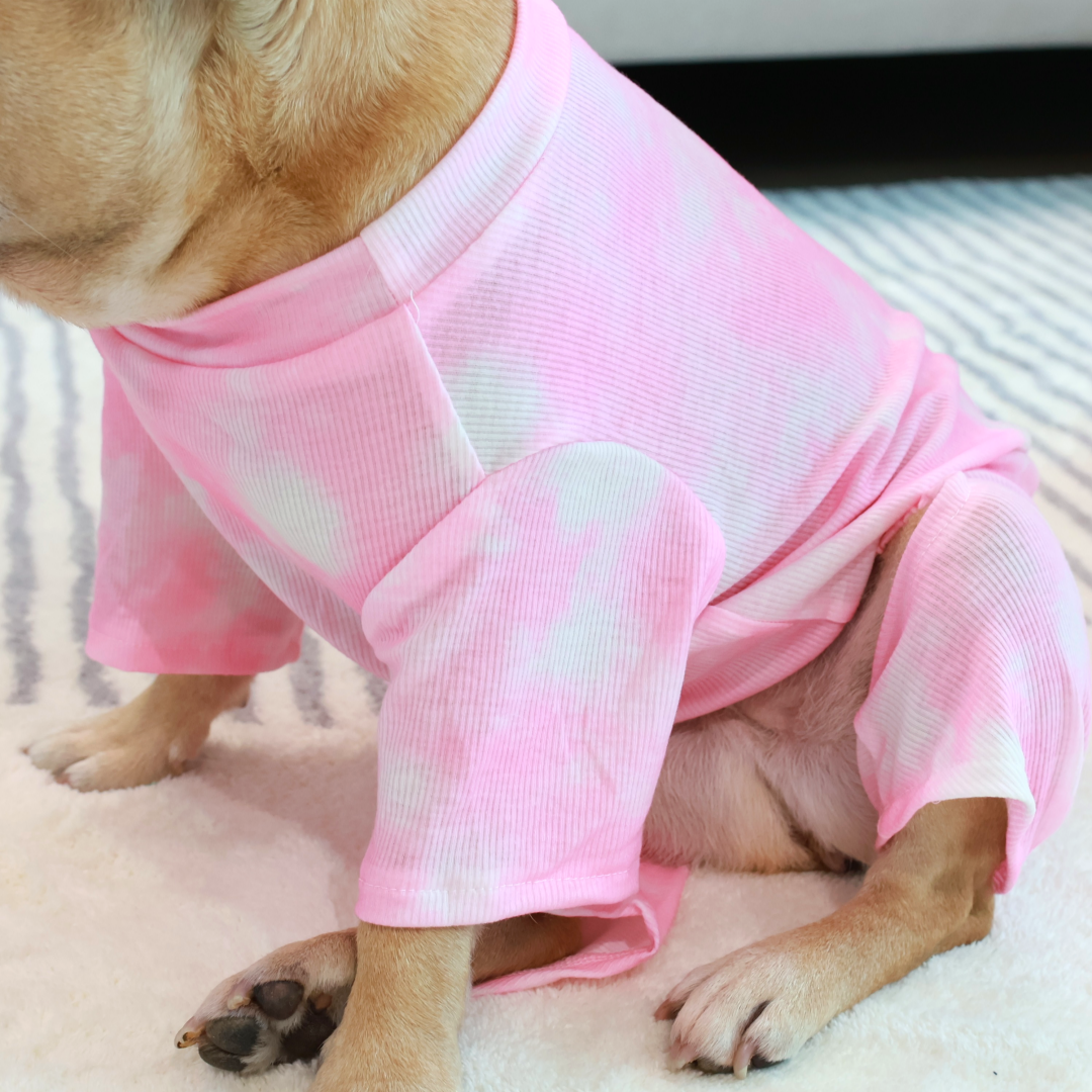 Organic Light Tie Dye Pajamas - PINK