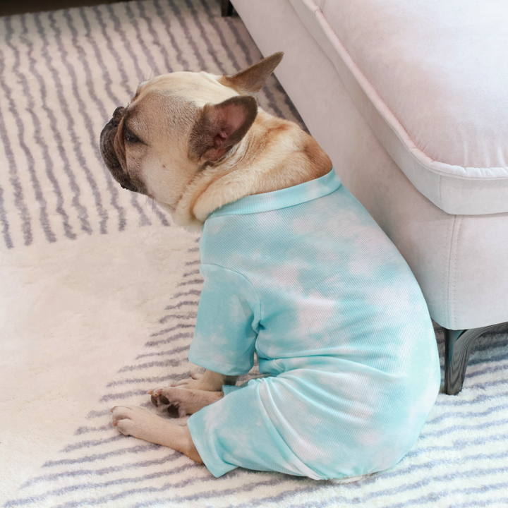 Organic Light Tie Dye Pajamas - TURQUOISE