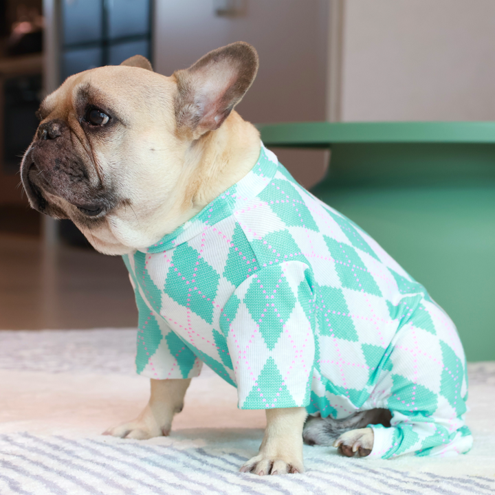 Royal Argyle Soft Pajamas - Turquoise