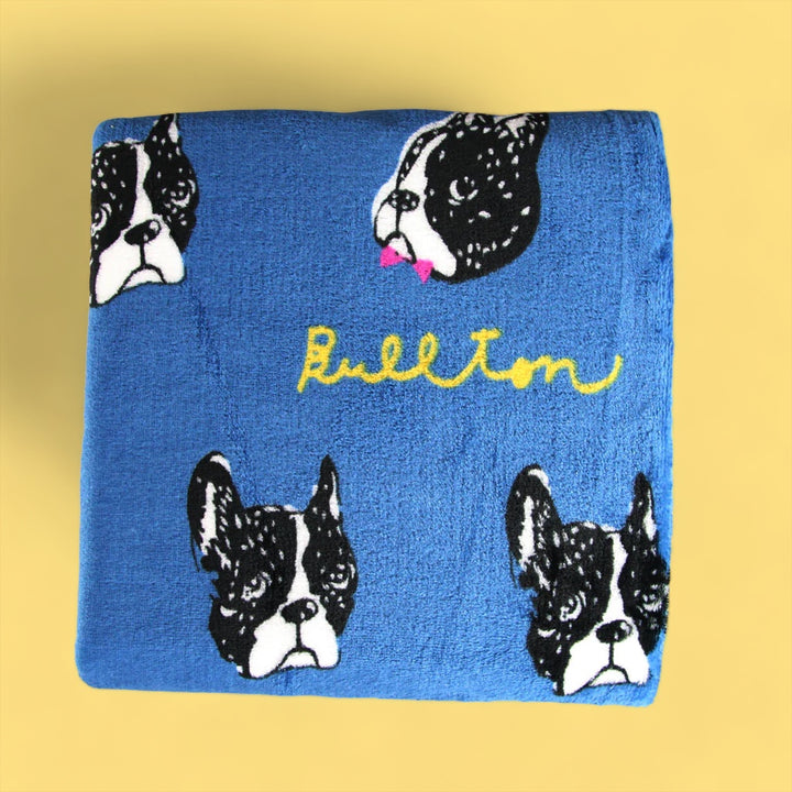 Blue Frenchie Blanket