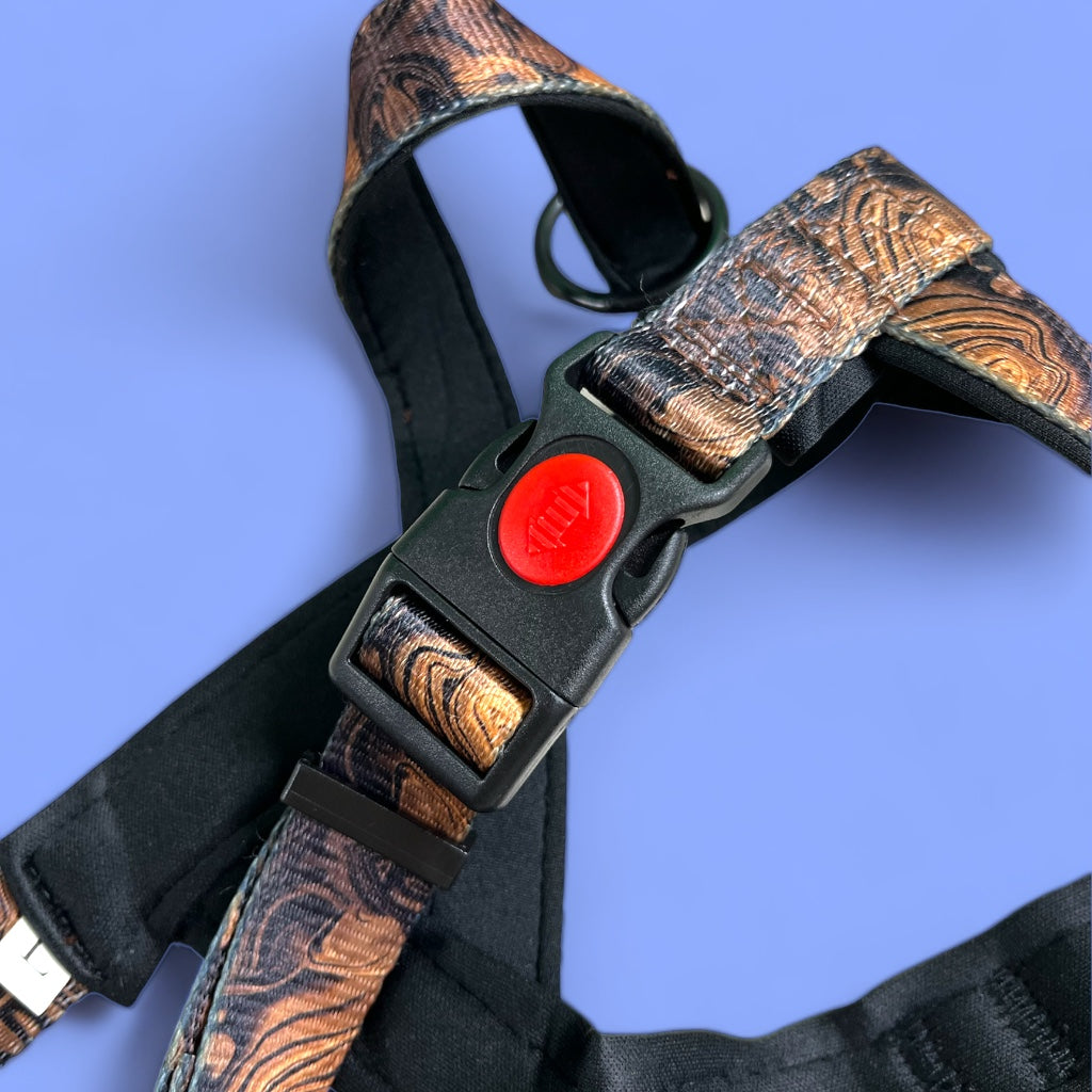 No Pull Padded Doggo Harness Set - Brown