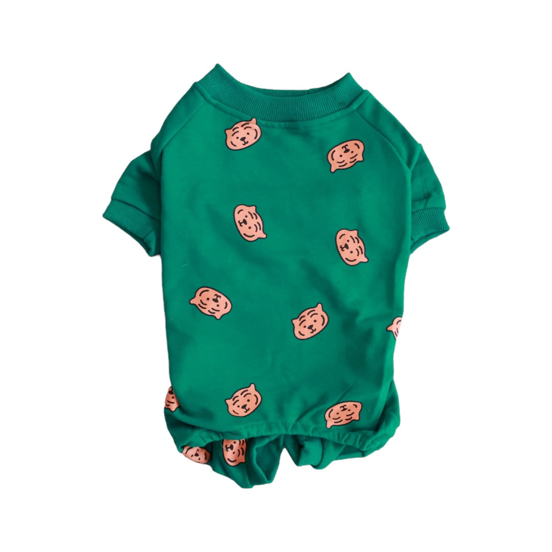 Comfy Tiger Green Jammies