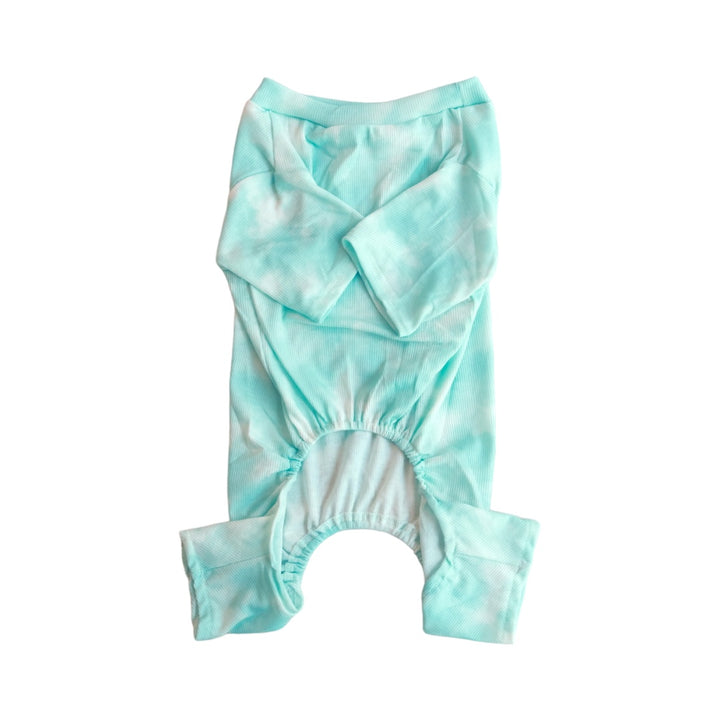 Organic Light Tie Dye Pajamas - TURQUOISE