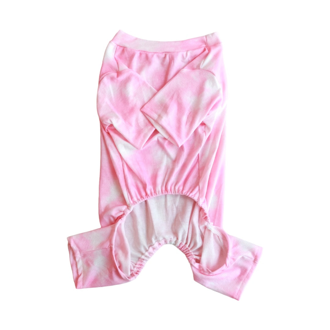 Organic Light Tie Dye Pajamas - PINK