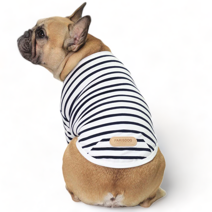 Black French Striped Top