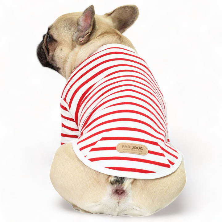 Red French Striped Top