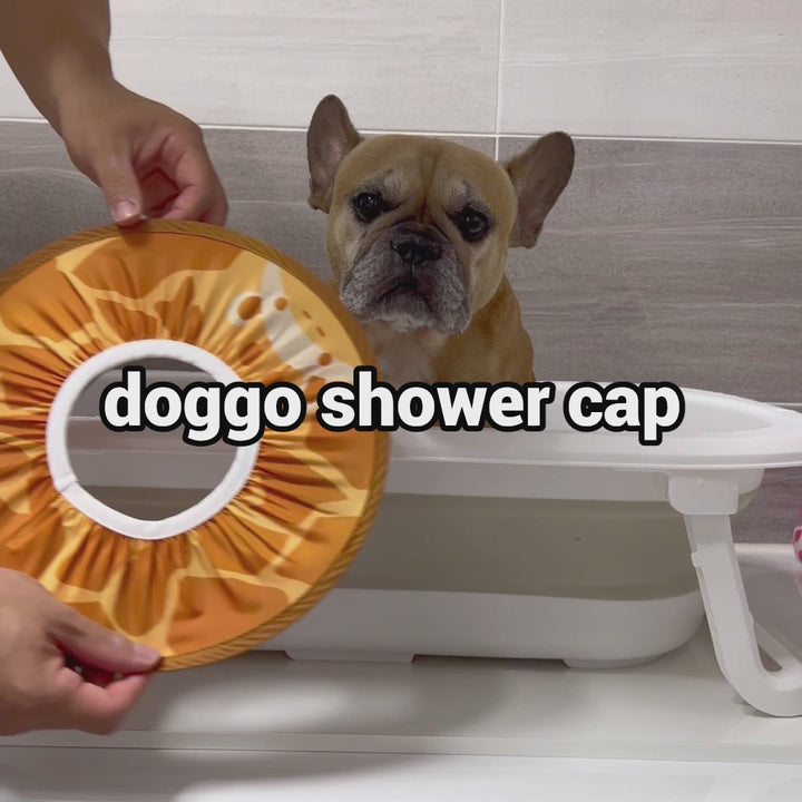 Doggo Ear Protector Shower Cap - Ladybug