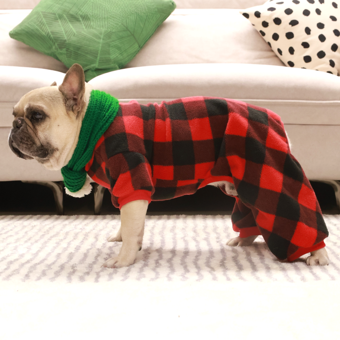 Plaid Snuggle PJ's + Scarf Combo