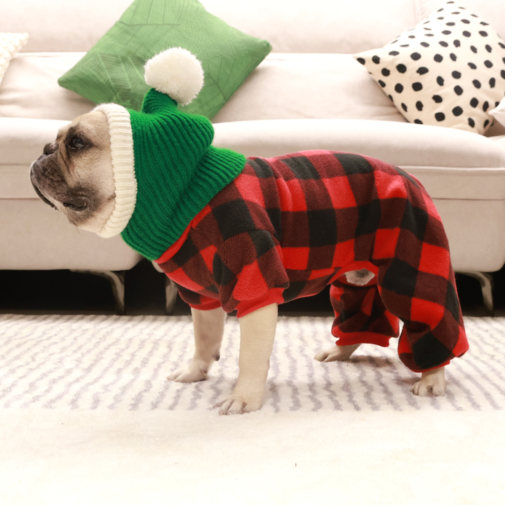 Plaid Snuggle PJ's + Beanie Combo