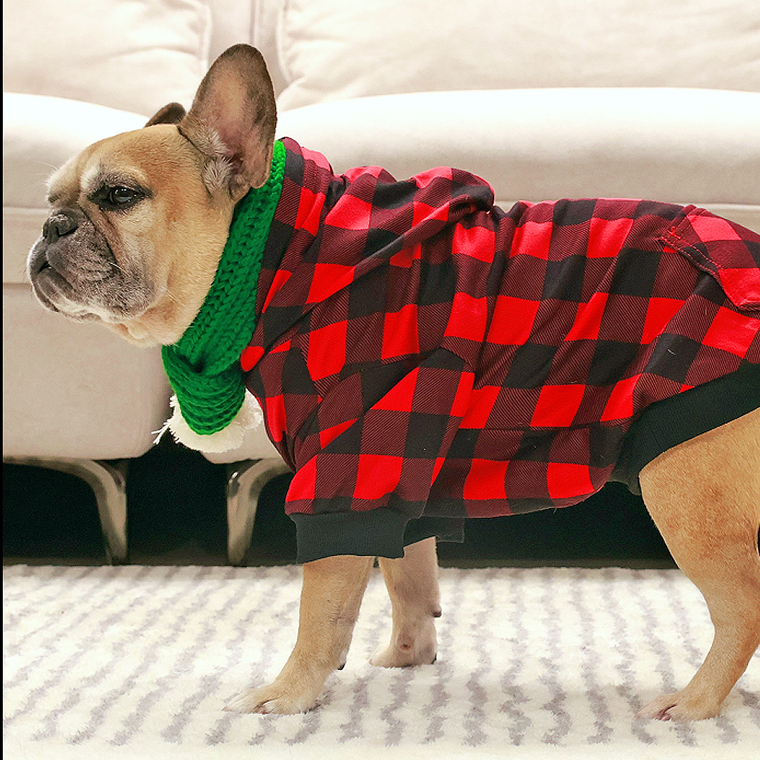 Plaid Snuggle Hoodie + Scarf Combo